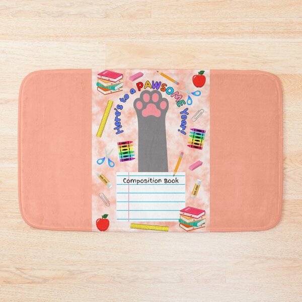 Item preview, Gray Cat Pawsome School Year Composition Book designed and sold by MYCatStuff.