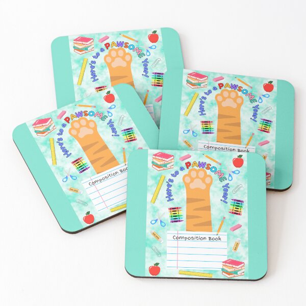 Item preview, Orange Tabby Cat Pawsome School Year Composition Book designed and sold by MYCatStuff.
