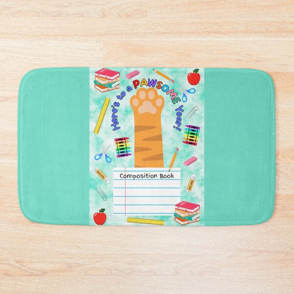 Item preview, Orange Tabby Cat Pawsome School Year Composition Book designed and sold by MYCatStuff.