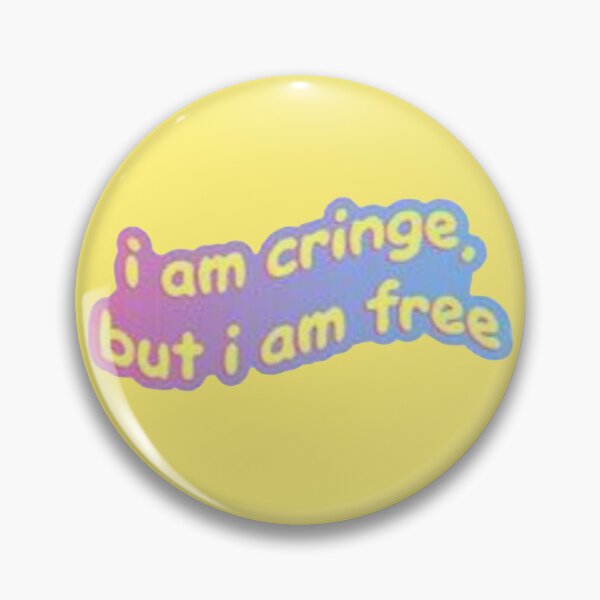 Item preview, I Am Cringe But I Am Free Pastel Gradient - Gen Z Meme Sticker designed and sold by Scro-Ciob-Shop.