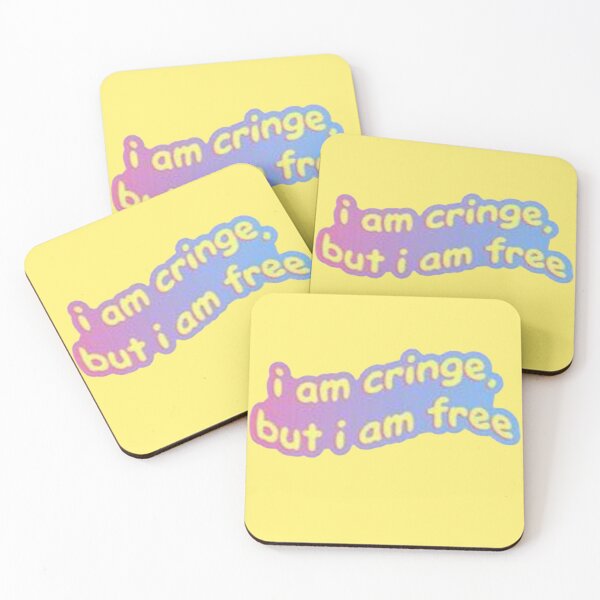 Item preview, I Am Cringe But I Am Free Pastel Gradient - Gen Z Meme Sticker designed and sold by Scro-Ciob-Shop.
