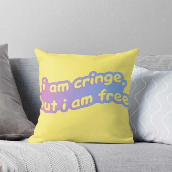 Item preview, I Am Cringe But I Am Free Pastel Gradient - Gen Z Meme Sticker designed and sold by Scro-Ciob-Shop.