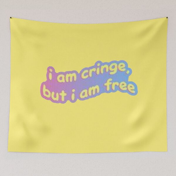 Item preview, I Am Cringe But I Am Free Pastel Gradient - Gen Z Meme Sticker designed and sold by Scro-Ciob-Shop.