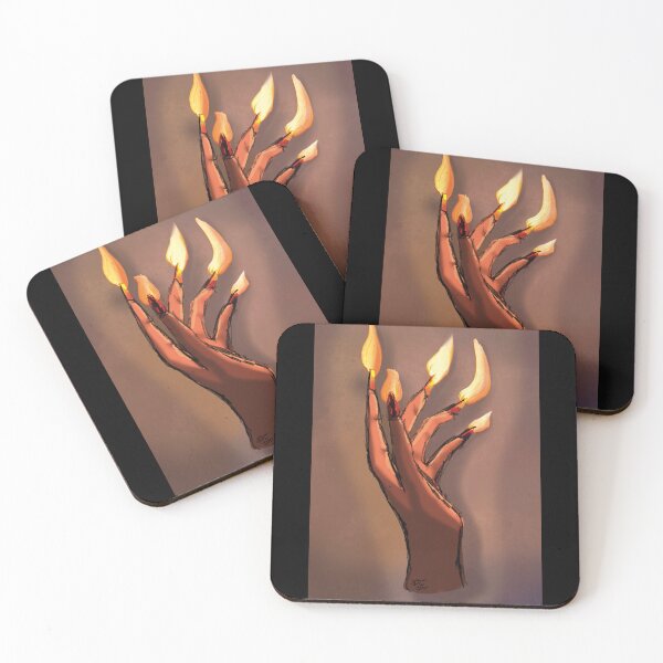 Item preview, A digitally drawn hand with flames  designed and sold by Line2lifeart.