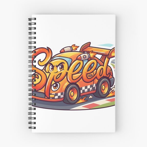 Item preview, Speed Cartoon Race Car Illustration designed and sold by ExploreAura Studio.