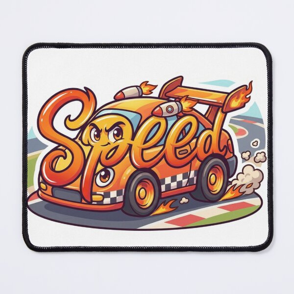 Item preview, Speed Cartoon Race Car Illustration designed and sold by ExploreAura Studio.