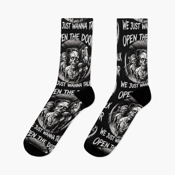 Item preview, Open The Door Zombie We Just Wanna Talk Halloween designed and sold by d247.