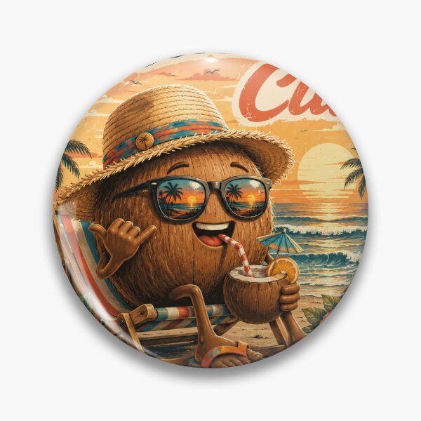 Item preview, Coconut Club | Sip Relax Repeat | Retro Tropical Summer Beach Graphic Design designed and sold by Genesis-Ink.