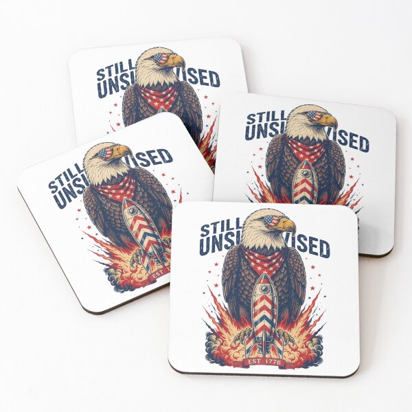 Item preview, Still Unsupervised Eagle Side Perch Banner Tee v1 designed and sold by DarylWelsh2024.