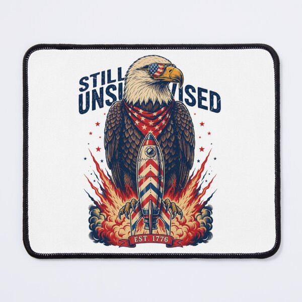 Item preview, Still Unsupervised Eagle Side Perch Banner Tee v1 designed and sold by DarylWelsh2024.