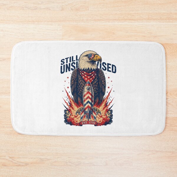 Item preview, Still Unsupervised Eagle Side Perch Banner Tee v1 designed and sold by DarylWelsh2024.
