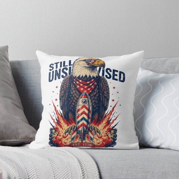 Item preview, Still Unsupervised Eagle Side Perch Banner Tee v1 designed and sold by DarylWelsh2024.