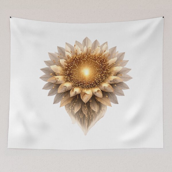 Item preview, Geometric Golden Sunflower designed and sold by creativezoneco.
