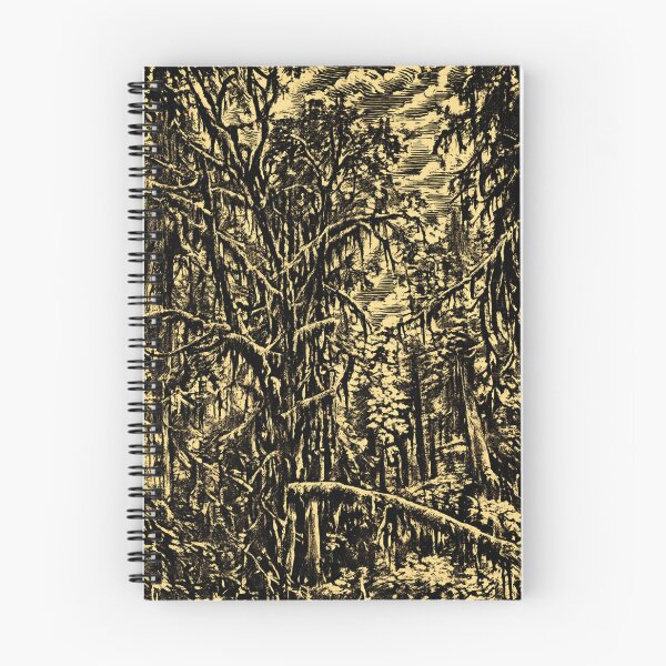 Item preview,  Mossy Redwoods Forest | Linocut Nature designed and sold by Linoluca.