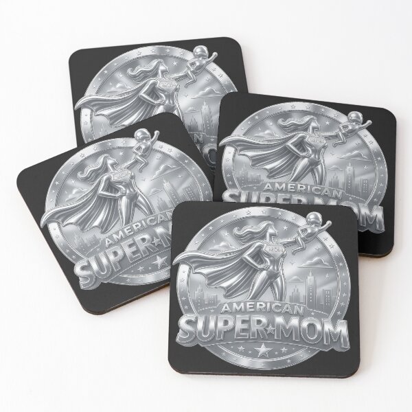 Item preview, All-American Super Mom | Vintage Working Mom Coin Style | Mother's Day Gift designed and sold by Genius Geek.