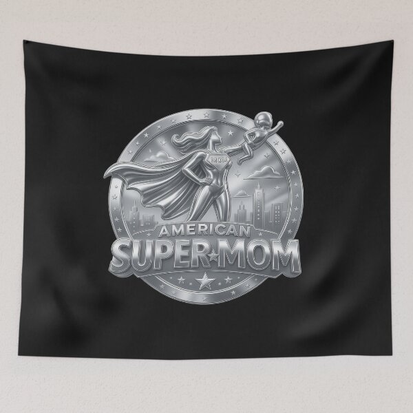 Item preview, All-American Super Mom | Vintage Working Mom Coin Style | Mother's Day Gift designed and sold by Genius Geek.