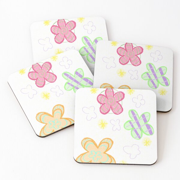 Item preview, Crayon Flowers Pattern designed and sold by DahliasFlower.