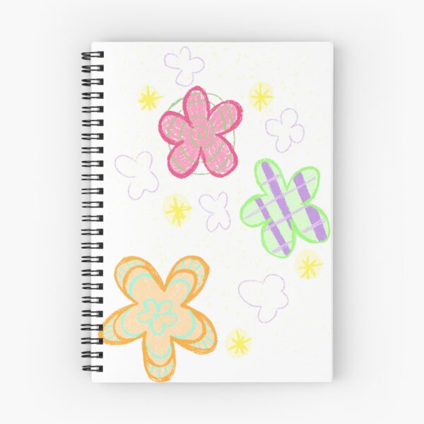 Item preview, Crayon Flowers Pattern designed and sold by DahliasFlower.