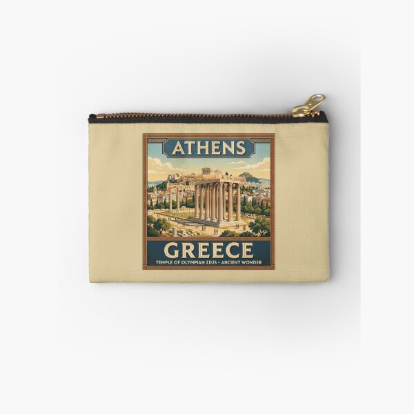 Item preview, Athens Greece Temple of Olympian Zeus Vintage Travel Poster designed and sold by Travel Souvenirs 30.