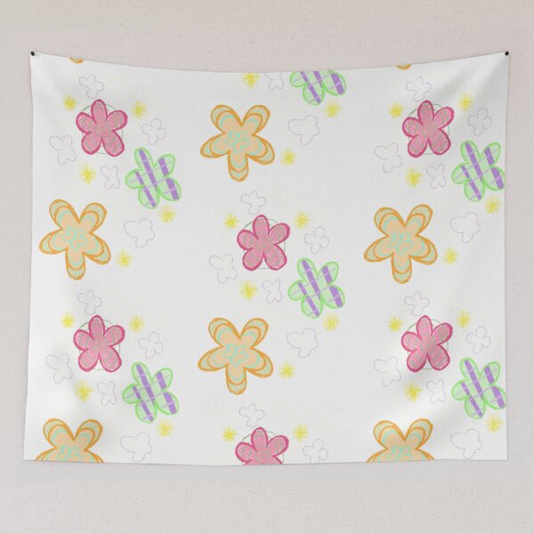 Item preview, Crayon Flowers Pattern designed and sold by DahliasFlower.