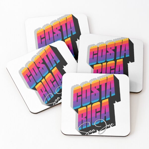 Item preview, Costa Rica San Jose - Retro 80s Bold 3D Typography Design designed and sold by DonnaRaine.