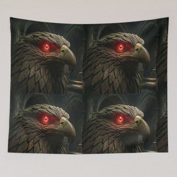 Item preview,  Mythical Sacred Eagle Totem with Enchanted Crimson Crystal Eye Asset designed and sold by TaBogroupsRed.
