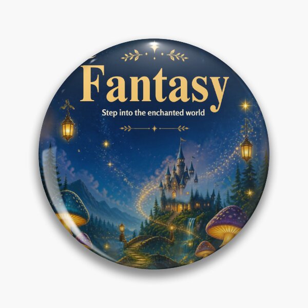 Artikelvorschau, Fantasy – Step Into the Enchanted World | Magical Castle Forest & Glowing Mushroom Art entworfen und verkauft von DervoTeck2767.