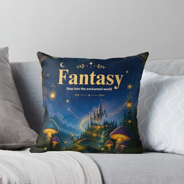 Item preview, Fantasy – Step Into the Enchanted World | Magical Castle Forest & Glowing Mushroom Art designed and sold by DervoTeck2767.