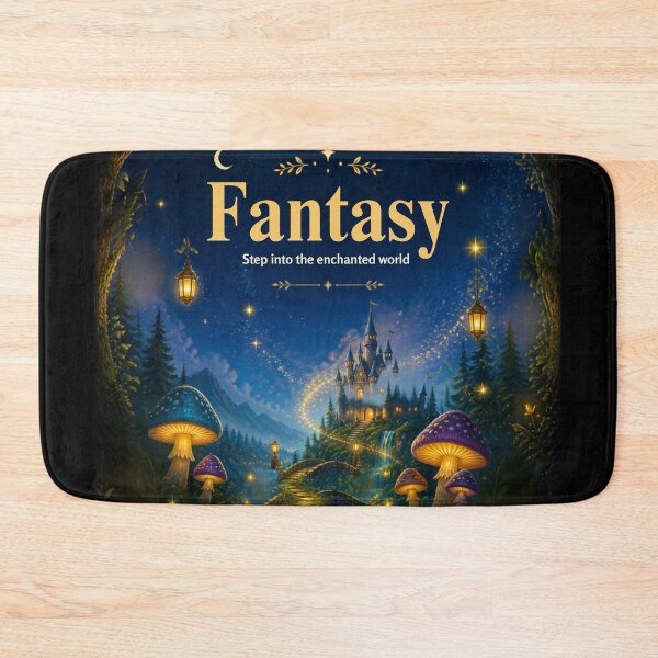 Item preview, Fantasy – Step Into the Enchanted World | Magical Castle Forest & Glowing Mushroom Art designed and sold by DervoTeck2767.