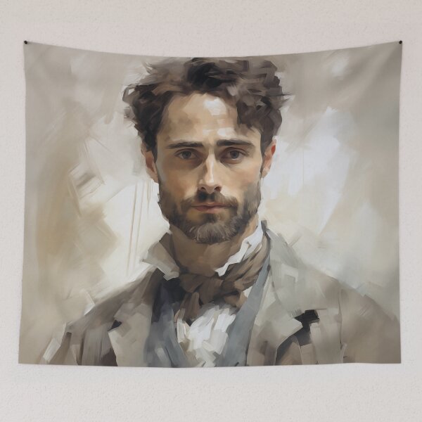 Item preview, Victorian Portrait of a Bearded Gentleman in Oil designed and sold by AniDragonfly.