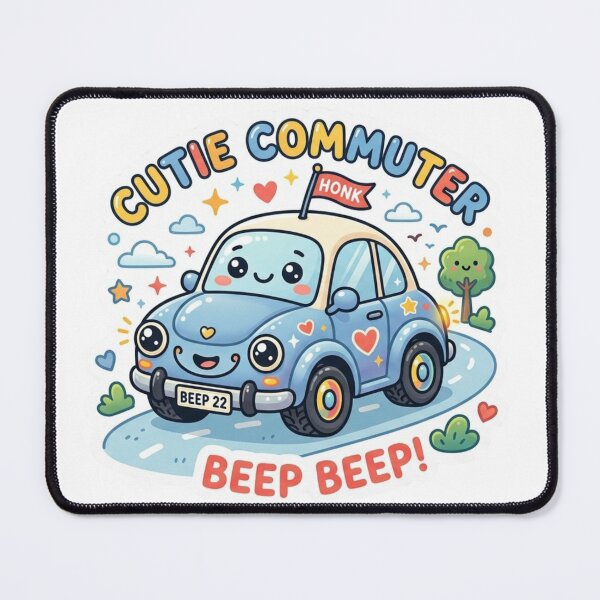 Item preview, Cute Commuter Cartoon Car Beep Beep designed and sold by ExploreAura Studio.