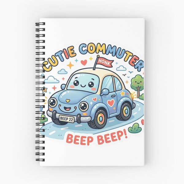 Item preview, Cute Commuter Cartoon Car Beep Beep designed and sold by ExploreAura Studio.