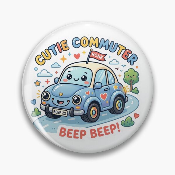 Item preview, Cute Commuter Cartoon Car Beep Beep designed and sold by ExploreAura Studio.