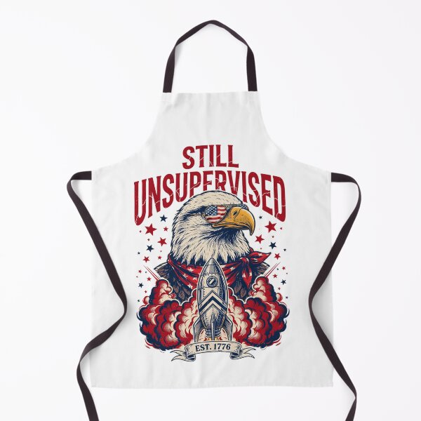 Item preview, Still Unsupervised Eagle Side Perch Banner Tee v3 designed and sold by DarylWelsh2024.