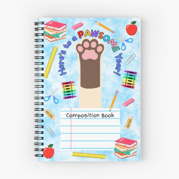 Item preview, Siamese Cat Pawsome School Year Composition Book designed and sold by MYCatStuff.