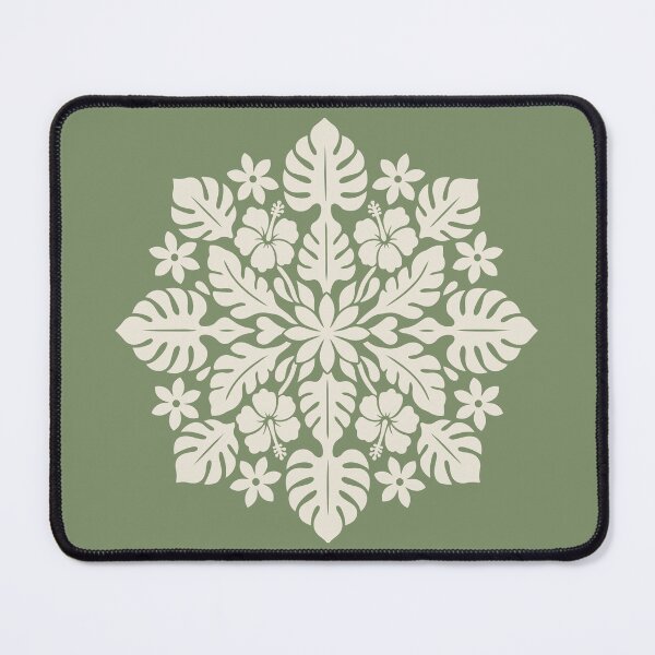 Item preview, Tifaifai Sage Green – Polynesian Medallion designed and sold by CreaTahiti.