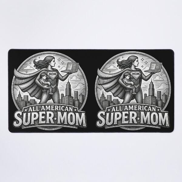Item preview, All-American Super Mom | Vintage Working Mom Coin Style | Mother's Day Gift designed and sold by Genius Geek.