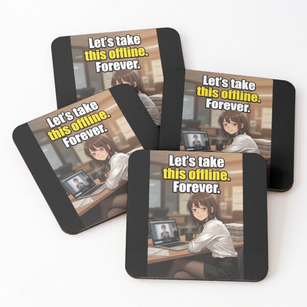 Item preview, Let's Take This Offline Forever | Funny Office Meeting Corporate Anime Meme designed and sold by Amber Sky Creations.