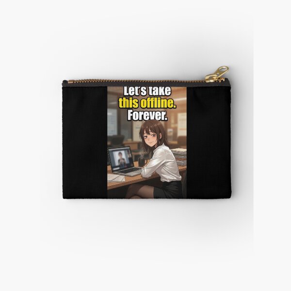 Item preview, Let's Take This Offline Forever | Funny Office Meeting Corporate Anime Meme designed and sold by Amber Sky Creations.
