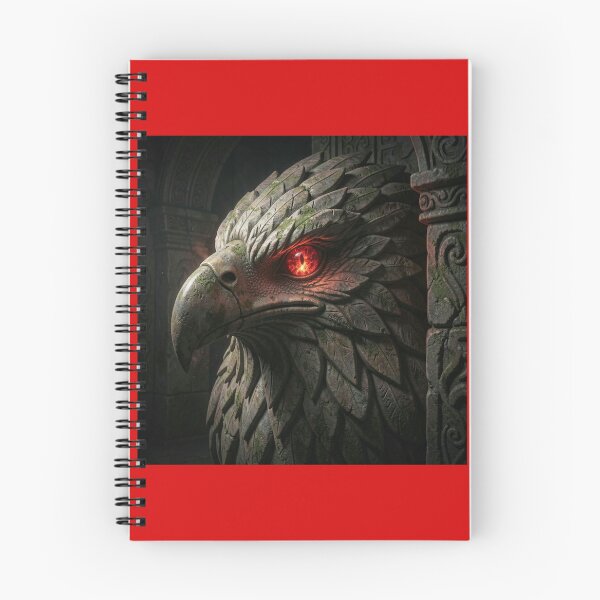 Item preview, Forgotten Ruins Ancient Stone Eagle with Magical Glowing Eye Background designed and sold by TaBogroupsRed.