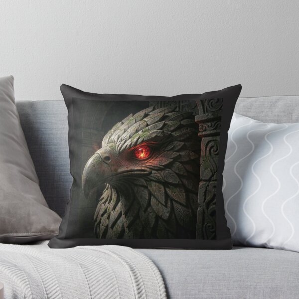 Item preview, Forgotten Ruins Ancient Stone Eagle with Magical Glowing Eye Background designed and sold by TaBogroupsRed.