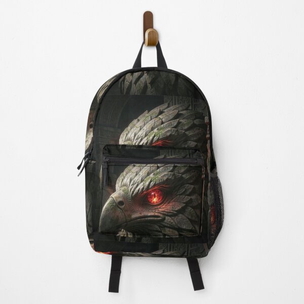 Item preview, Forgotten Ruins Ancient Stone Eagle with Magical Glowing Eye Background designed and sold by TaBogroupsRed.