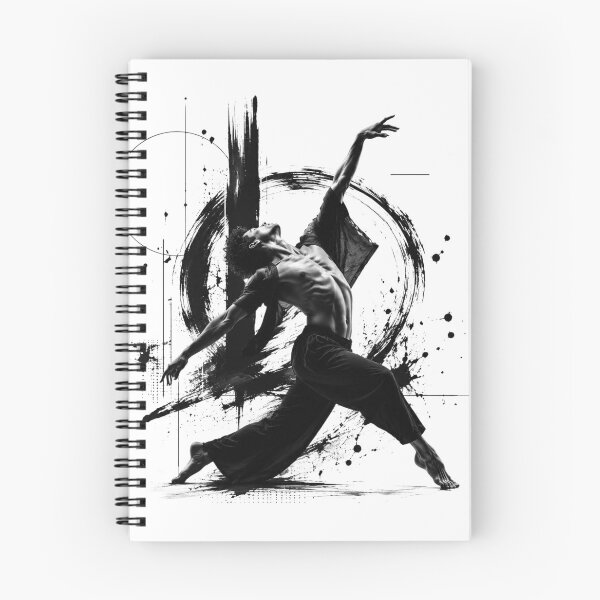 Item preview, Dynamic Contemporary Dancer Black and White Ink Sketch designed and sold by M'artes .