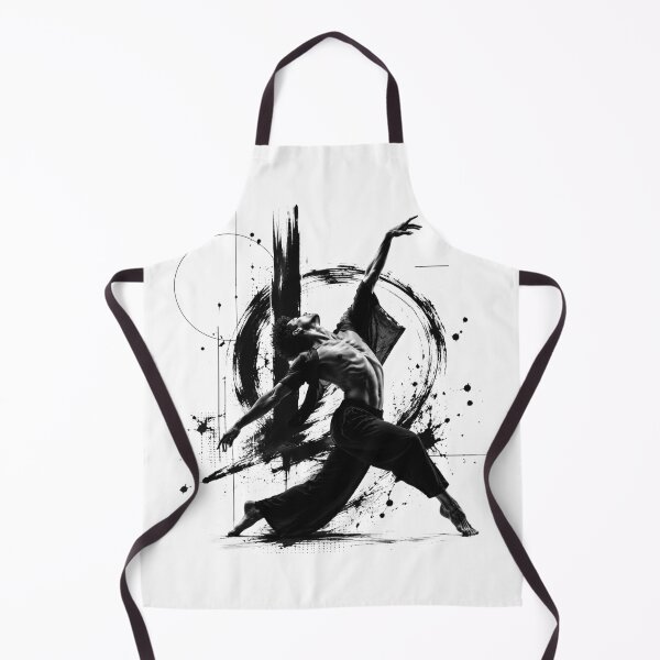 Item preview, Dynamic Contemporary Dancer Black and White Ink Sketch designed and sold by M'artes .