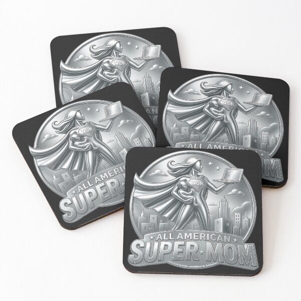 Item preview, All-American Super Mom | Vintage Working Mom Coin Style | Mother's Day Gift designed and sold by Genius Geek.