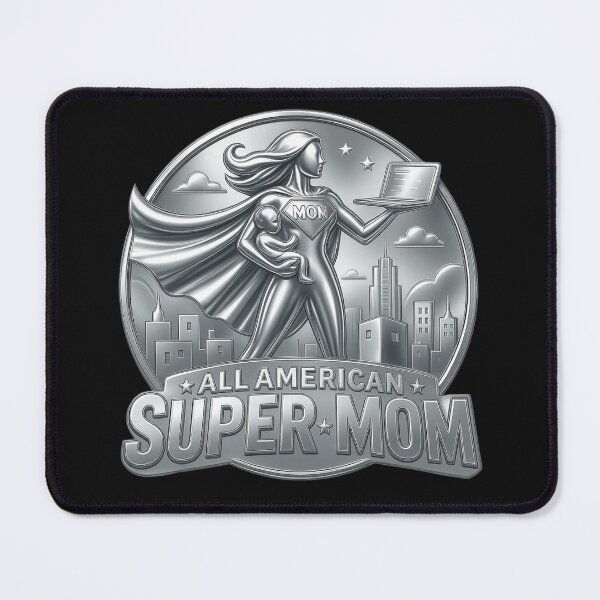 Item preview, All-American Super Mom | Vintage Working Mom Coin Style | Mother's Day Gift designed and sold by Genius Geek.