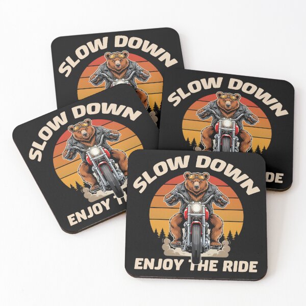 Item preview, Slow Down Enjoy The Ride Biker Bear designed and sold by Lombardino.