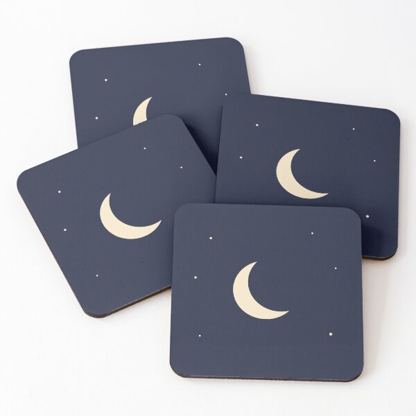 Item preview, Moon and stars in the night sky designed and sold by SunkeyDesigns.