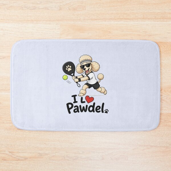 Item preview, I love Pawdel: Funny padel dog designed and sold by RaulWeirdAndFun.