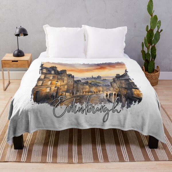 Artikelvorschau, Aquarell von Edinburgh, Schottland entworfen und verkauft von Dressyourflag.
